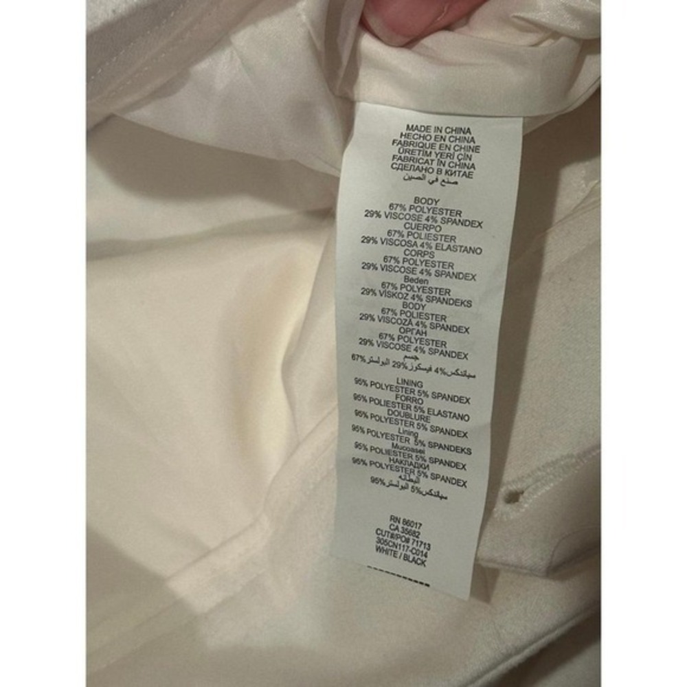 Bebe Audrey White Flare Wide Leg Dress Pants Womens Career Trousers Size 10 NWT - Picture 5 of 8